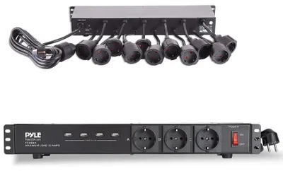 Image de Multiprise – Multiprise avec 19 prises, 4 ports USB et un câble de 4,5 mètres