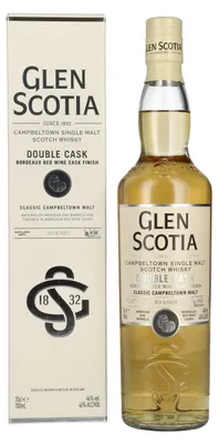 Produktbild von Glen Scotia DOUBLE CASK Bordeaux Red Wine Cask Single Malt Scotch Whisky 46% Vol. 0,7l in Geschenkbox