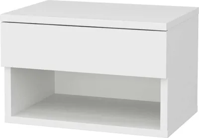 Produktbild von Nachttisch Dperisa, Niedrige Kommode, Tisch, Multifunktionaler Nachttisch, 45x29h32 cm, Weiß