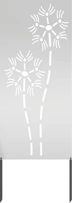 Produktbild von Garten Sichtschutz-Leinwand Silber 50 x 140 cm Verzinkter Stahl