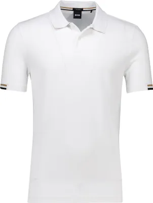 Produktbild von Boss Black Parlay Polo weiß einfarbig
