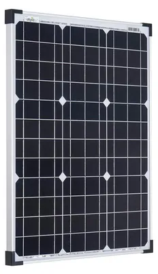 Monokristallines Solarpanel 50 W, 12 V, 520x550x25 mm, IP65