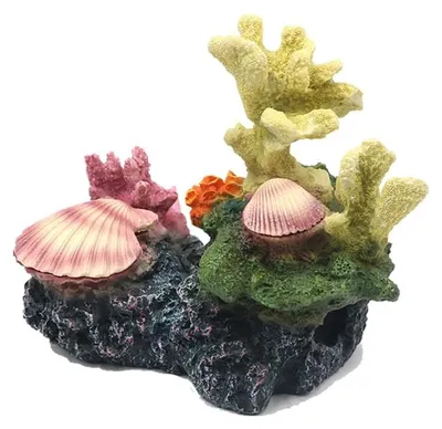 Immagine prodotto di Ornamento artificiale a forma di barriera corallina in plastica - Per la decorazione di acquari - 1 pezzo