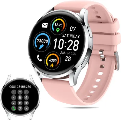 Image de (Rose) Smartwatch pour hommes et femmes, IP67 étanche, GPS, moniteur de stress et de sommeil, tracker multisports, moniteur de santé pour femmes, jusqu'à 15 jours d'autonomie de la batterie