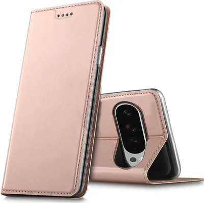 Produktbild von Conie Ultra Slim Klapp Tasche für Google Pixel 9 Pro Kartenfach Hülle Rundumschutz in Rosa
