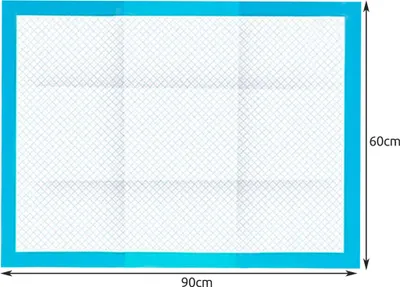 Produktbild von Purlov Trainingsunterlagen für Hunde 60 x 90 cm + 2 Beutel Inkontinenz Bettunterlage für Tiere - Hundezubehör und Welpen - Hundeklo für Zuhause 21602, Menge:100 Stück