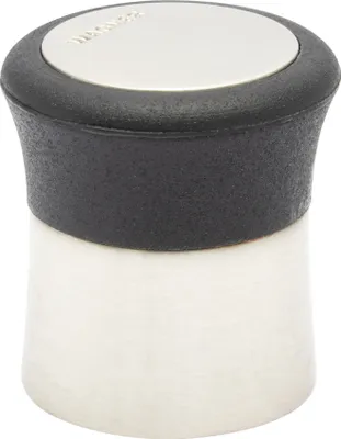 Produktbild von WAGNER Bodentürstopper PILLAR - Ø 25 x 30 mm, Metall Edelstahloptik, Kautschuk schwarz, inkl. Montagematerial - 15514611