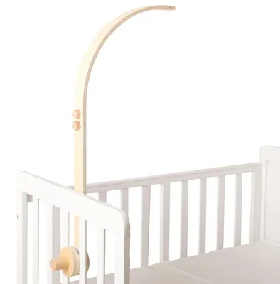 Immagine prodotto di Supporto in legno curvo per mobile musicale per bambini, adatto per lettino o fasciatoio, color marrone,