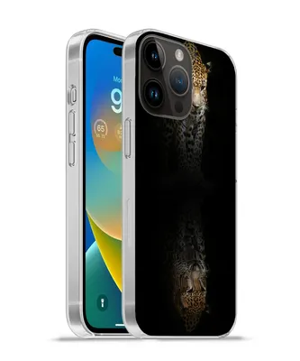 Produktbild von MuchoWow® Handyhülle Schutzhülle Hülle für Apple iPhone 14 Pro Max Leopard - Reflexion - Schwarz Silikon Softcase Handy Hülle - Hardcover