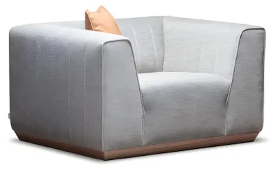 Produktbild von Moderner weißer Holzsessel mit schlichter Eleganz