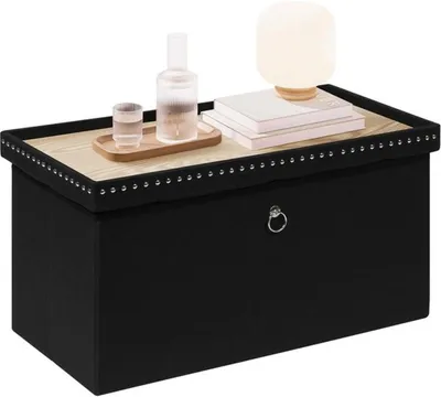 Imagen del producto de Banco plegable con diseño multifuncional y práctico espacio de almacenamiento, ideal para cualquier habitación