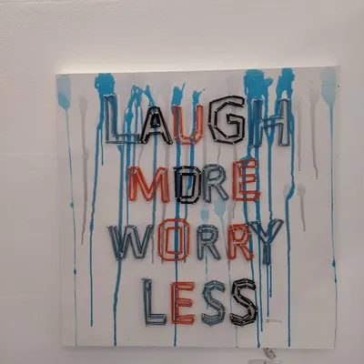 Produktbild von Bild Laugh More Worry Less 90x90