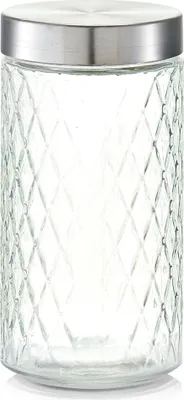 Produktbild von Zeller Vorratsglas "Raute" mit Metalldeckel, Ø11 x 22 cm, 19692