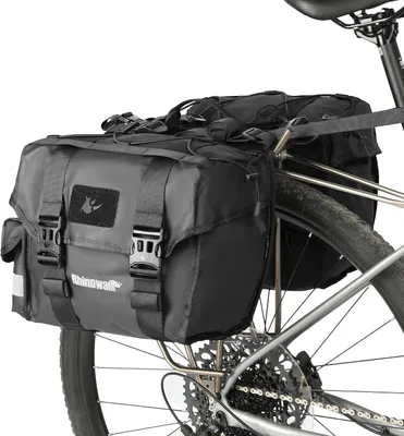 Obrázok produktu pre Cyklotaška 22 l, dvojitá taška, zadný nosič, čierna, pre cyklistický výlet