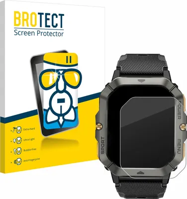 Produktbild von BROTECT Schutzglas für Banlvs Smartwatch 2.02" Schutzfolie Panzer Folie Glas Display Schutz klar