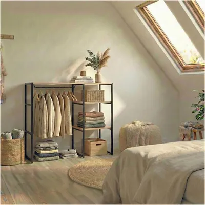 Immagine prodotto di Appendiabiti da soffitta KADRA 100x85cm con armadio e ripiani