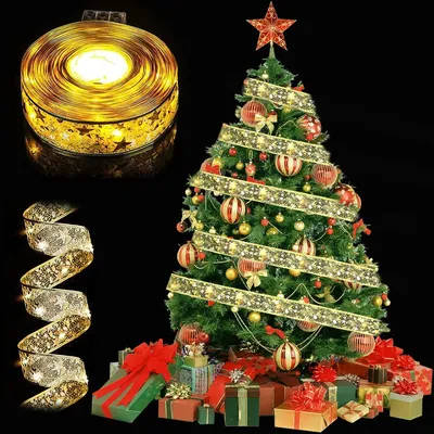 LED-Lichterkette 5 m Gold warmweiß 50 LEDs batteriebetrieben
