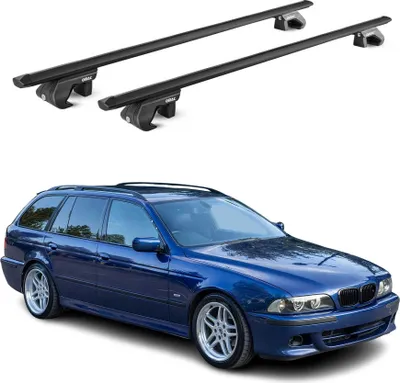 Produktbild von Dachträger für BMW 5er Touring E39 E61 1996-2011 5 tür 90kg Alu Schwarz 2x ABE