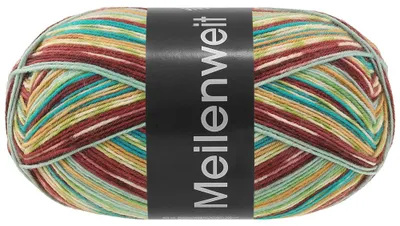 Produktbild von Lana Grossa - Meilenweit 100g Cervinia 1704 grün minttürkis ocker burgund dunkelrot altrosa pistazie petrol