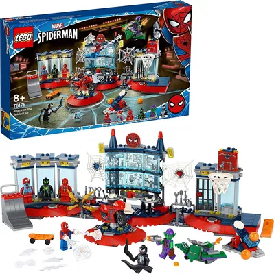 Zdjęcie produktu dla LEGO 76175 Marvel Spider-Man Ataque a la Guarida Arácnida, zestaw z superbohaterami Spider-Manem, Duende Verde i Venomem LEGO