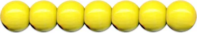 Produktbild von Holzperlen D: 10 mm gelb 56 Stück, mit Lochbohrung