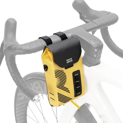 Produktbild von ROCKBROS wasserdichte Lenkertasche 1,3 L, Magnetverschluss, Leicht Fahrradtasche, als Umhängetasche nutzbar Gelb