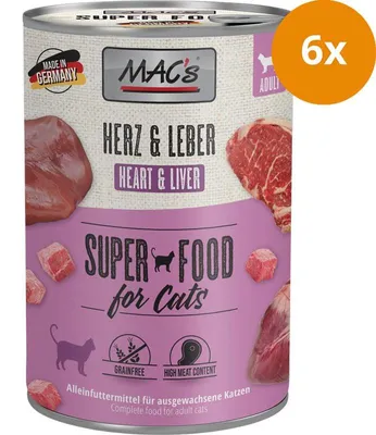 Produktbild von MAC's CAT HERZ & LEBER, Adult, jede Rasse, Herz, Leber, 400 g, Getreidefrei