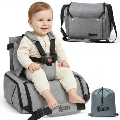 Klappbarer Baby-Reisehochstuhl 2-in-1, wasserabweisend, bis 15 kg, inkl. Tasche