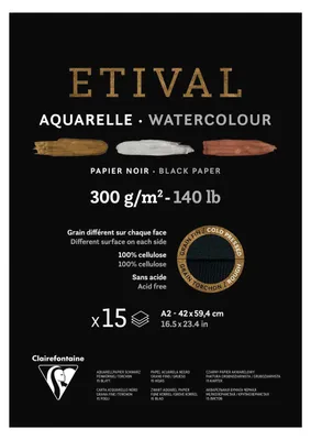 Zdjęcie produktu dla Clairefontaine 975320C, Podkładka z papieru artystycznego, 300 g/m², 15 ark.