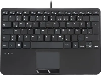 Obrázek produktu pro Perixx PERIBOARD-525 H DE USB Keyboard German, QWERTZ Black USB hub, Touch surface