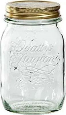 Produktbild von Glasbehälter 0,5L QUATTRO STAG mit Metallverschlussdeckel