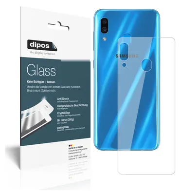 Produktbild von 1x Schutzfolie für Samsung Galaxy A30s Rückseite - Anti-Shock 9H Folie dipos Glass Kunststoffglas
