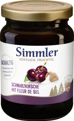 Produktbild von Simmler Schwarzkirsche m. Fleur de Sel 225g