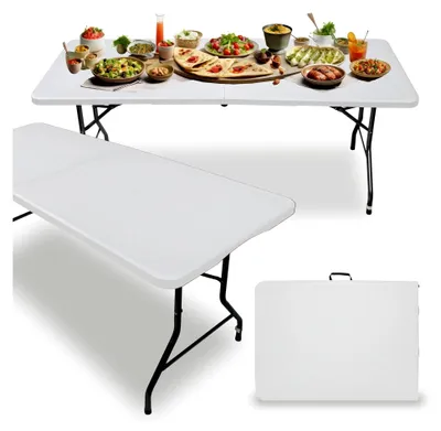 Produktbild von Klappbarer Tisch, 180 x 70 cm, Weiß