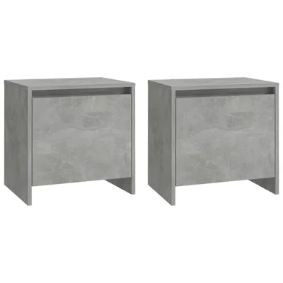 Immagine prodotto di vidaXL Comodini 2 pz. Grigio cemento 45x34x44,5 cm Materiale ligneo