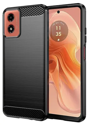 Obrázok produktu pre Techsuit Carbon silikónové puzdro na Motorola Moto G04 / Moto G04s / Moto G24 / G24 Power / Moto E14 – čierne