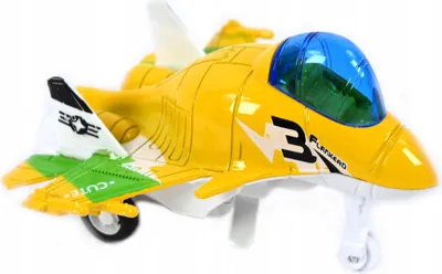 Produktbild von Metall Flugzeug Spielzeug mit Antrieb - Rückzugmotor Flieger für Kinder 9,5cm 4 Farben