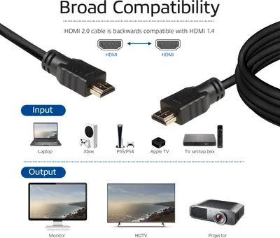 Immagine prodotto di ACT Cavo HDMI 7m 4K@60Hz, HDMI 2.0 ad alta velocità con Ethernet 18 Gbps, supporta ARC, HDR, HDCP 2.2, compatibile con PS5 / PS4, HDTV, PC - AK3905