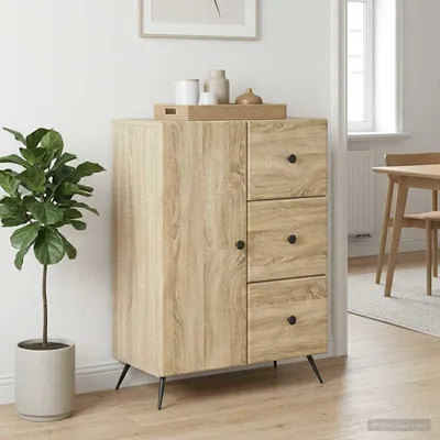 Produktbild von vidaXL Sideboard Sonoma-Eiche 66 x 34,5 x 90 cm Holzwerkstoff