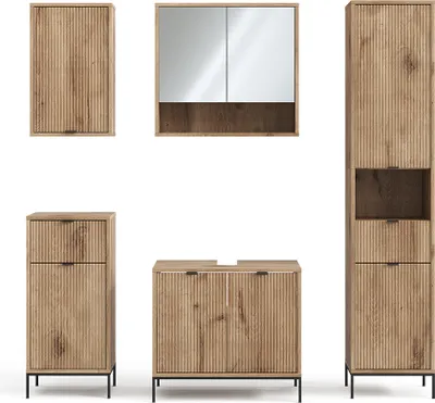Immagine prodotto di Set di mobili da bagno Vicco Eliza Quercia vichinga 5 parti, Model 49883