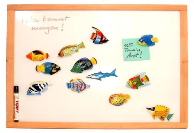 Produktbild von Whiteboard, Note-Board, schutzlackiert & magnethaftend - im Rahmen aus Buche - 50 x 60cm