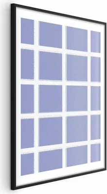 Produktbild von Posterpapier Poster - White Lines - a grid with large gaps on a blue background 21x30 cm Muster f-A-10208-ao-a