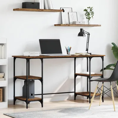 Obrázok produktu pre Maison Exclusive – písací stôl s policou zo starého dreva 140 x 50 x 75 cm drevený materiál