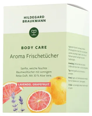 Produktbild von Hildegard Braukmann Body Care Aroma Frischetücher Lavendel Grapefruit (10 Stück)