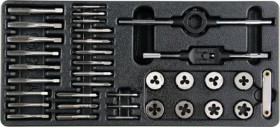 Produktbild von Yato YT-55465, Gewindeschneidwerkzeug-Set, Hochgeschwindigkeitsstahl (HSS), 35 Stück(e), 385 mm, 175 mm, 41 mm