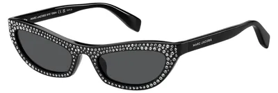 Image de MARC JACOBS MARC 797/S 7C5, modèle noir cristal, lunettes de soleil pour femmes, taille 54/20/135