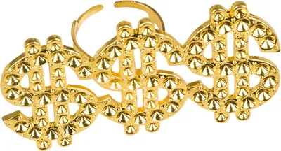 Produktbild von Ring Dollarzeichen Bling-Bling Gold