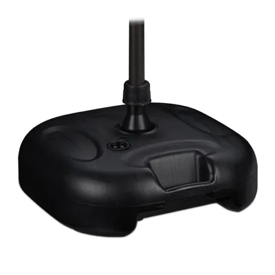 Immagine prodotto di Supporto per ombrellone Relaxdays riempibile con acqua o sabbia, diametro del palo 25-32 mm, 44x42 cm, base in plastica, nero