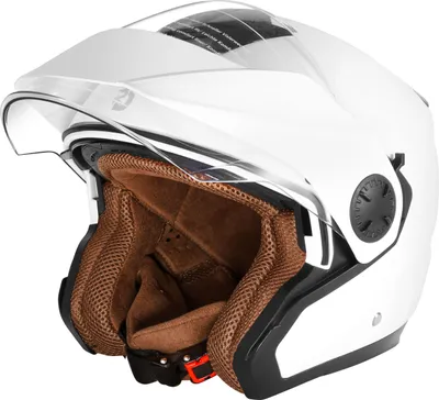 Produktbild von Jethelm Motorradhelm Halbschalenhelm mit Doppelvisier Sturzhelm Mofa Scooter ECE22-06, Farbe Weiß, Größe L (59CM)