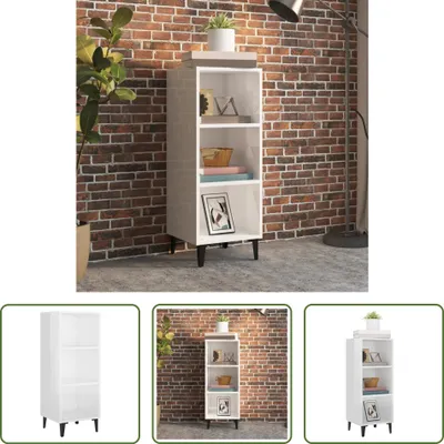 Produktbild von The Living Store Sideboard Hochglanz-Weiß 34,5x32,5x90 cm Holzwerkstoff